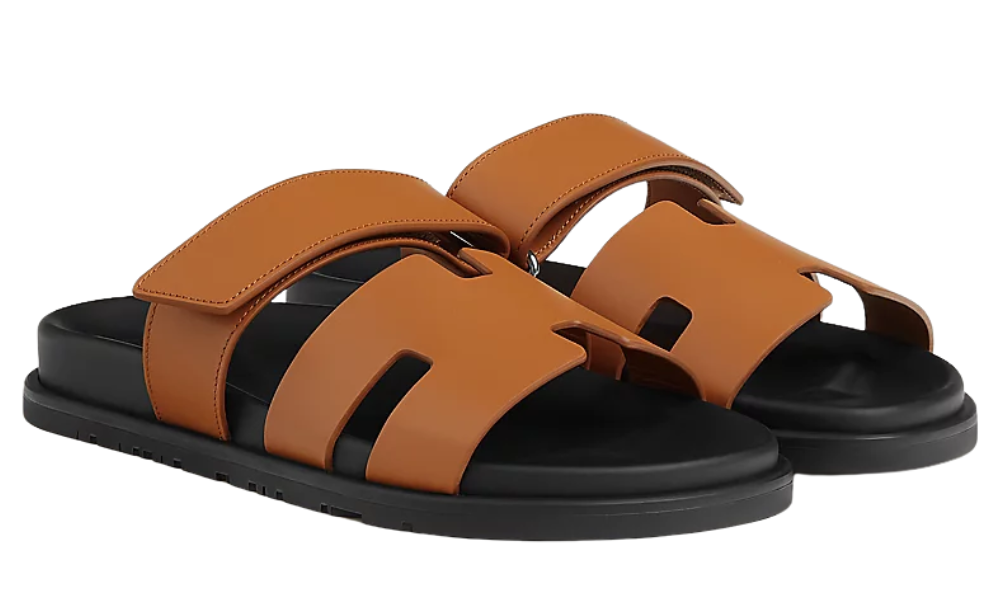 Hermes Calfskin Sandals "Naturel"
