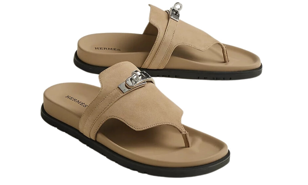 HERMES Empire sandal "Beige Argile"