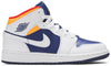 Air Jordan 1 Mid GS 'White Deep Royal Blue'