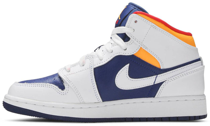 Air Jordan 1 Mid GS 'White Deep Royal Blue'
