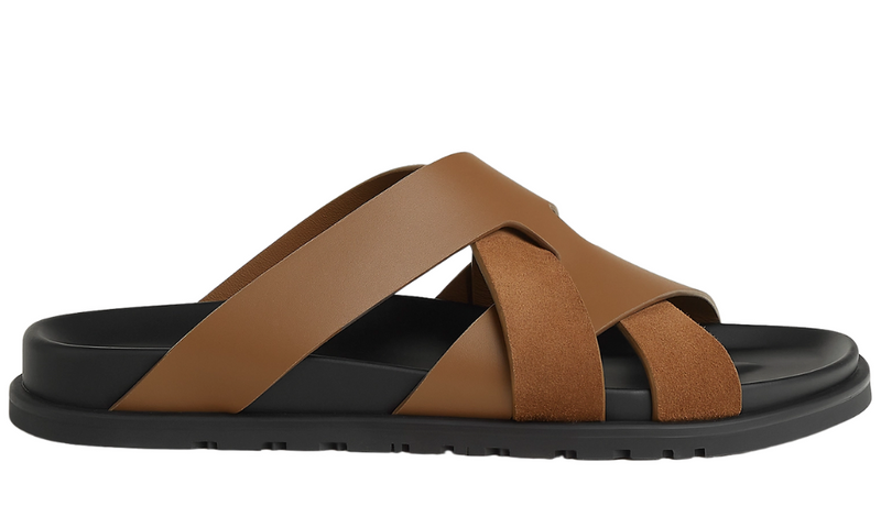 Hermes Kazimir Sandal "Smoky Brown"