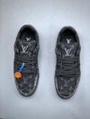Louis Vuitton Trainer Black Grey Denim Monogram