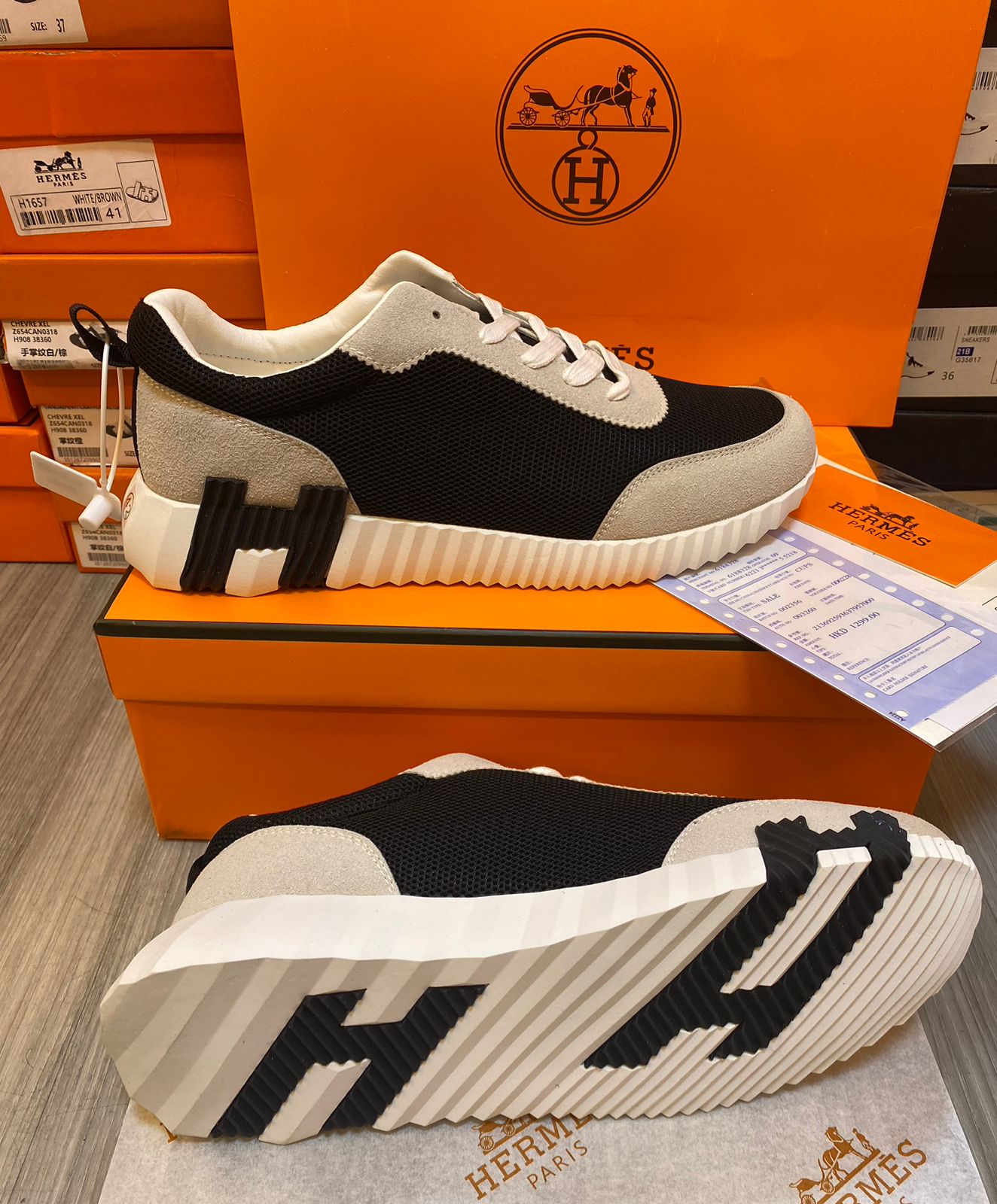 Hermes Bouncing Beige & Black