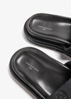 Louis Vuitton Black Monogram Nylon Velcro Flats Slides