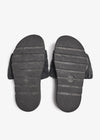 Louis Vuitton Black Monogram Nylon Velcro Flats Slides
