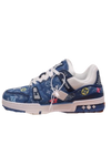 Louis Vuitton Trainer Blue Denim Embroidered